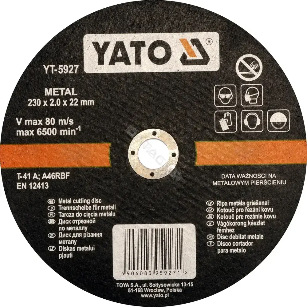 Круги отрезные и зачистные YATO YT-5927