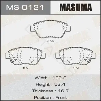 Барабанные колодки MASUMA MS-0121