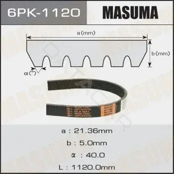 Ремень ручейковый MASUMA 6PK-1120