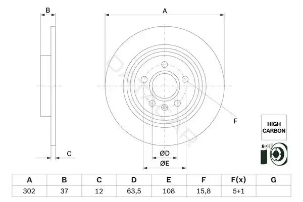 Тормозные диски BOSCH 0986479G98