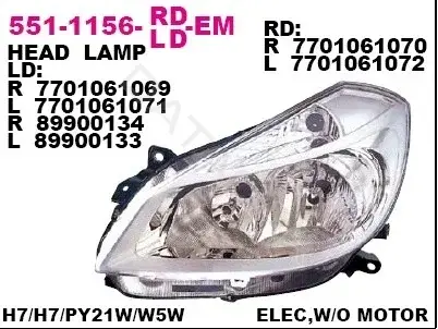 Фары DEPO 551-1156L-LD-EM