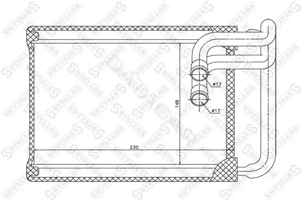Радиатор печки STELLOX 10-35130-SX