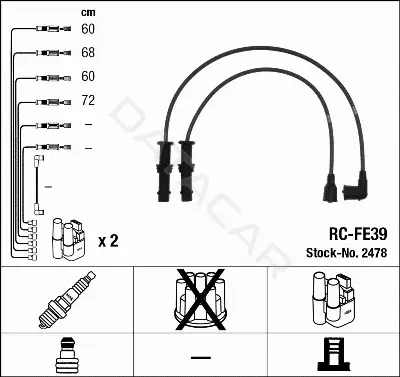 Высоковольтные провода NGK 2478
