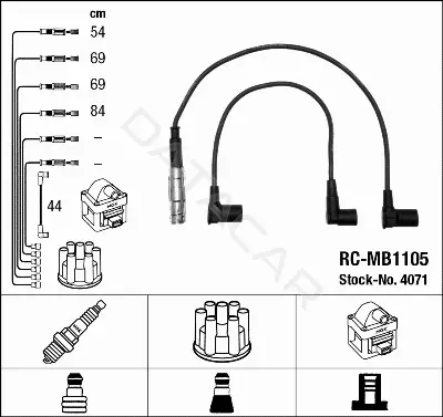 Высоковольтные провода NGK 4071