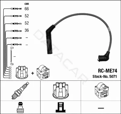 Высоковольтные провода NGK 5071