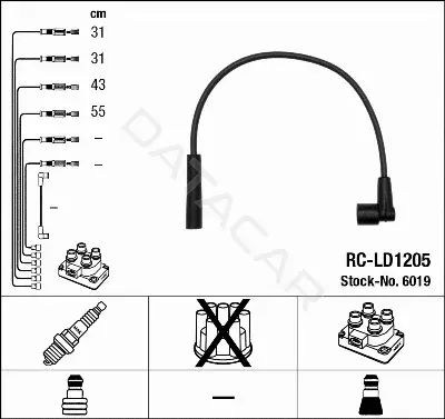 Высоковольтные провода NGK 6019