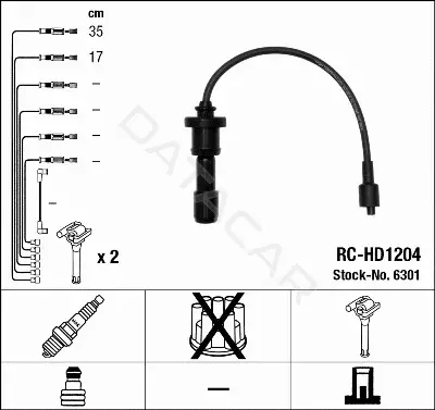 Высоковольтные провода NGK 6301