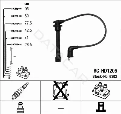 Высоковольтные провода NGK 6302