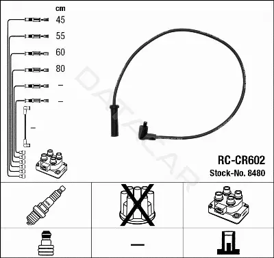 Высоковольтные провода NGK 8480