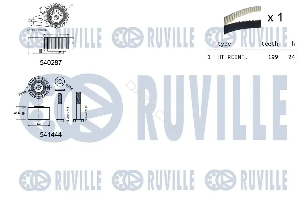 Комплект ГРМ RUVILLE 550260