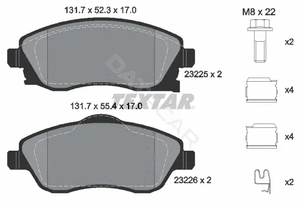 Тормозные колодки TEXTAR 2322501