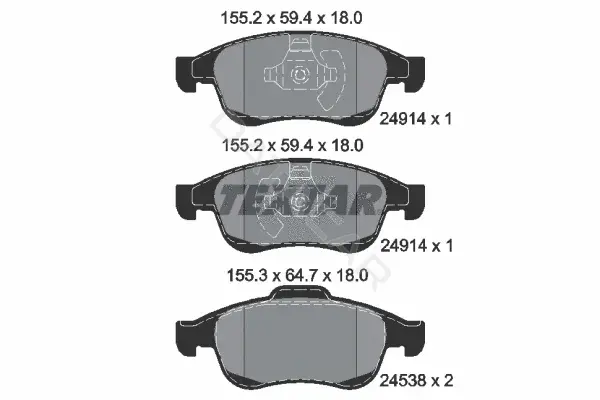 Тормозные колодки TEXTAR 2491401