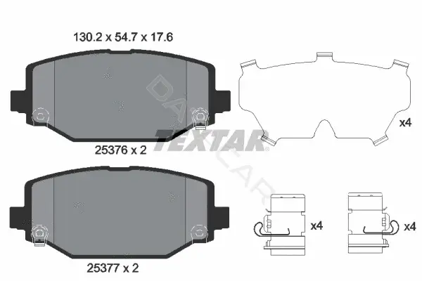Тормозные колодки TEXTAR 2537601