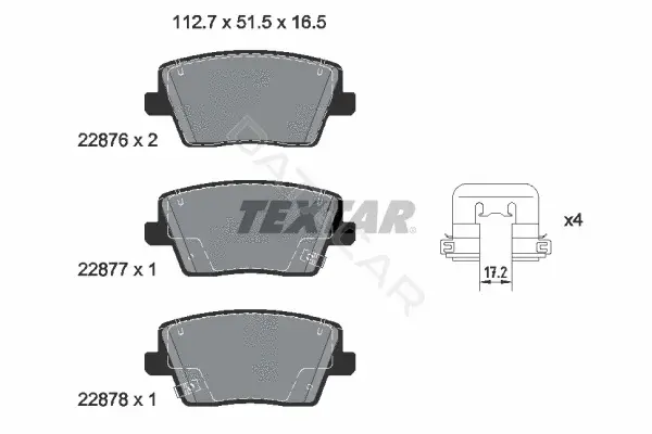Тормозные колодки TEXTAR 2287601