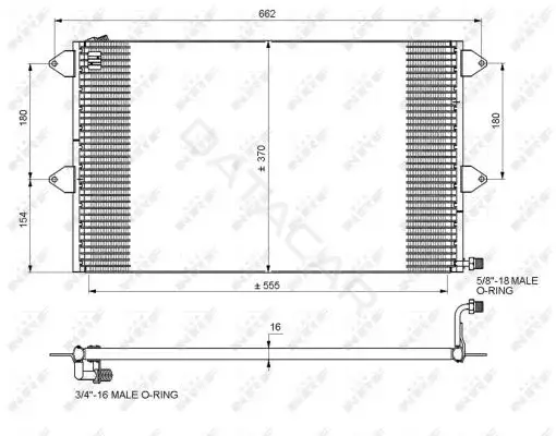 Радиатор кондиционера NRF 35034