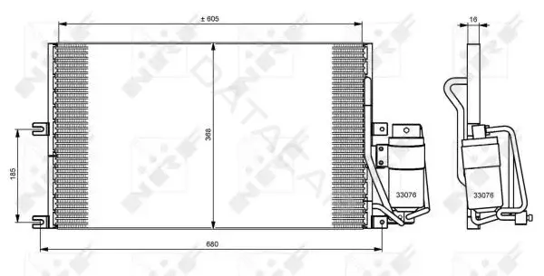 Радиатор кондиционера NRF 35183