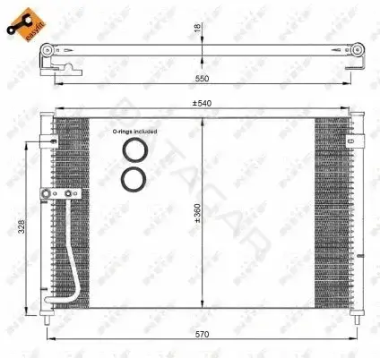 Радиатор кондиционера NRF 35306