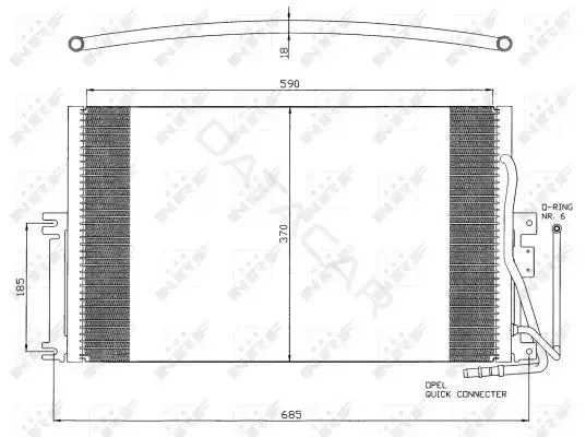 Радиатор кондиционера NRF 35342