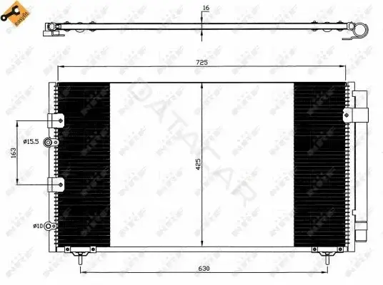 Радиатор кондиционера NRF 35609