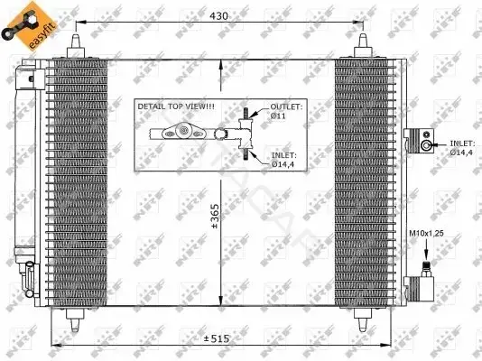Радиатор кондиционера NRF 35649
