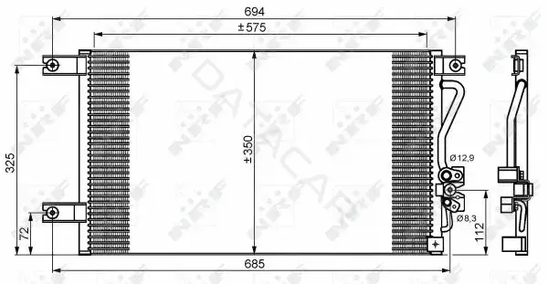 Радиатор кондиционера NRF 35756