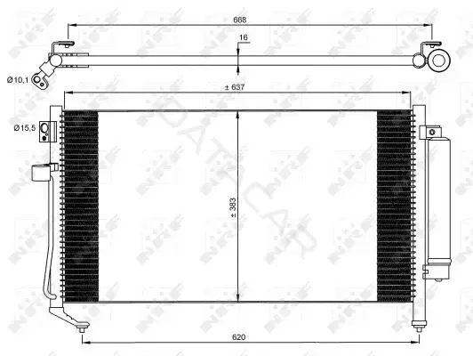 Радиатор кондиционера NRF 35869