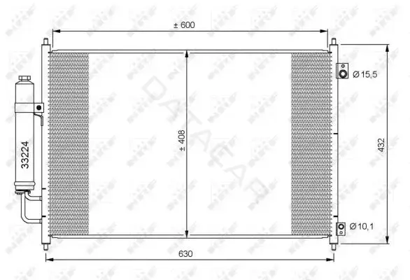 Радиатор кондиционера NRF 35873
