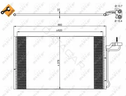 Радиатор кондиционера NRF 35882