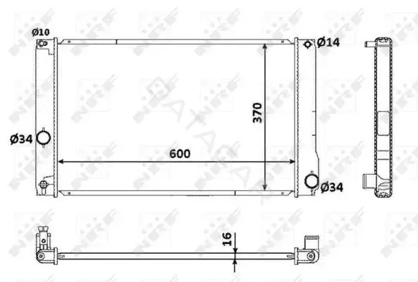 Радиатор охлаждения NRF 53926