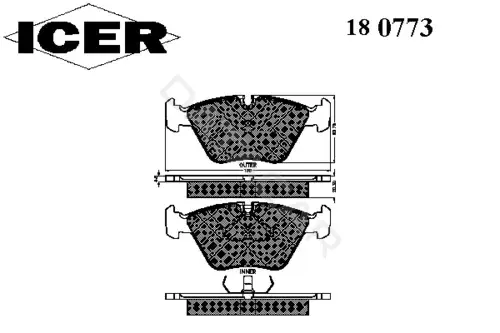 Тормозные колодки ICER 180773