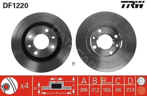 Тормозные диски TRW DF1220