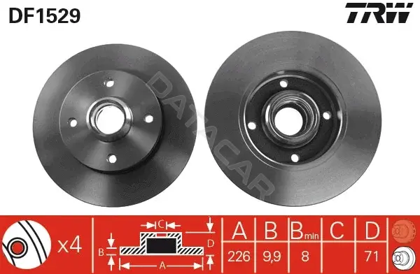 Тормозные диски TRW DF1529