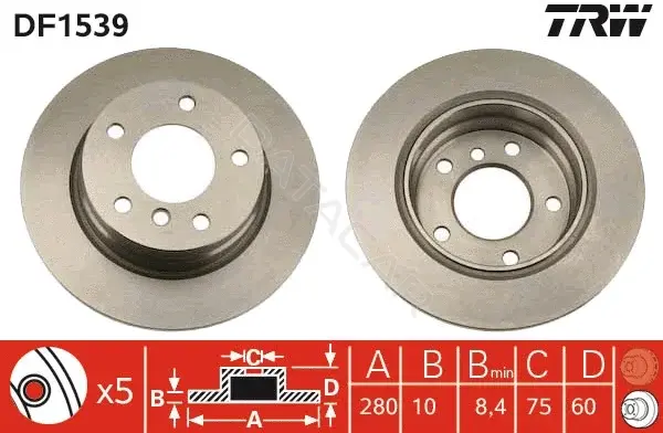 Тормозные диски TRW DF1539