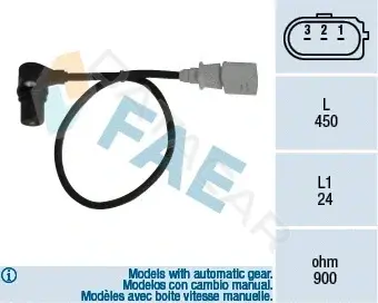 Датчик коленвала FAE 79055