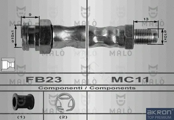 Тормозные шланги MALO 8512