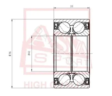 Подшипник ступицы ASVA DAC42760033