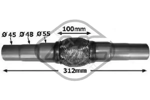 Гофра глушителя Metalcaucho 02045