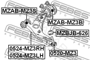 Шаровая опора FEBEST 0520-MZ3