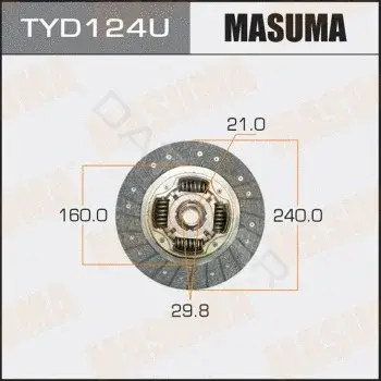 Диск сцепления MASUMA TYD124U