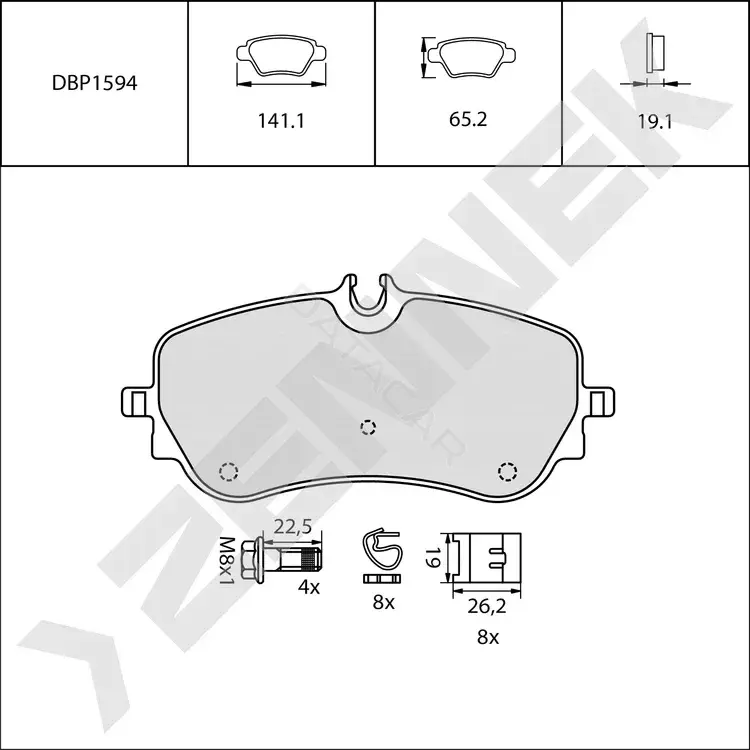 Тормозные колодки ZENNEK DBP1594