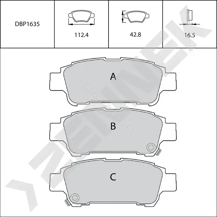 Тормозные колодки ZENNEK DBP1635