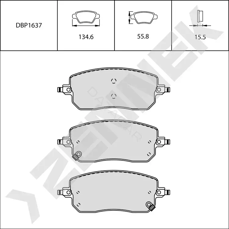 Тормозные колодки ZENNEK DBP1637