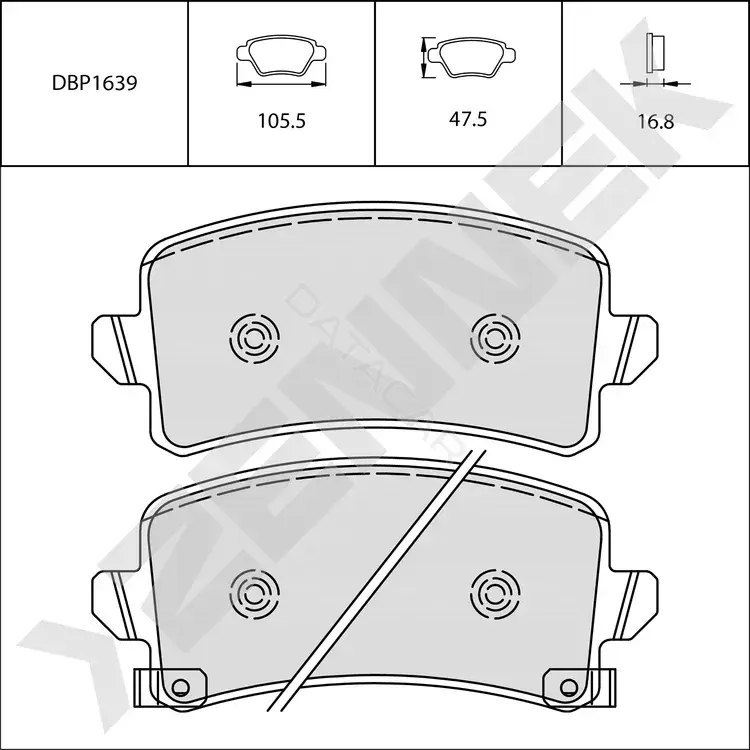 Тормозные колодки ZENNEK DBP1639