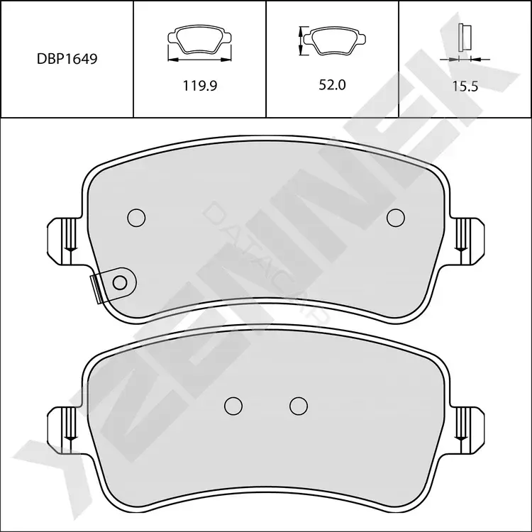 Тормозные колодки ZENNEK DBP1649