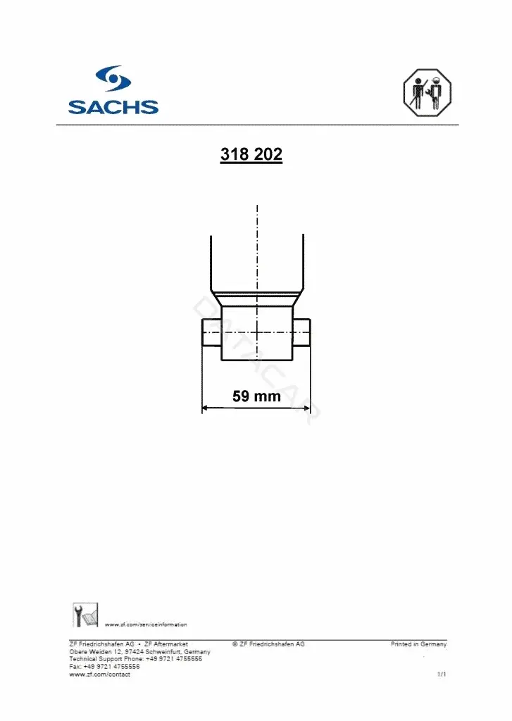 Амортизаторы SACHS 318202