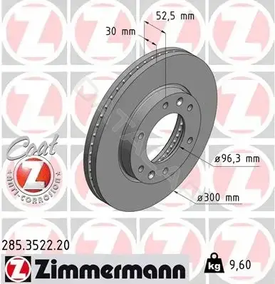 Тормозные диски ZIMMERMANN 285.3522.20