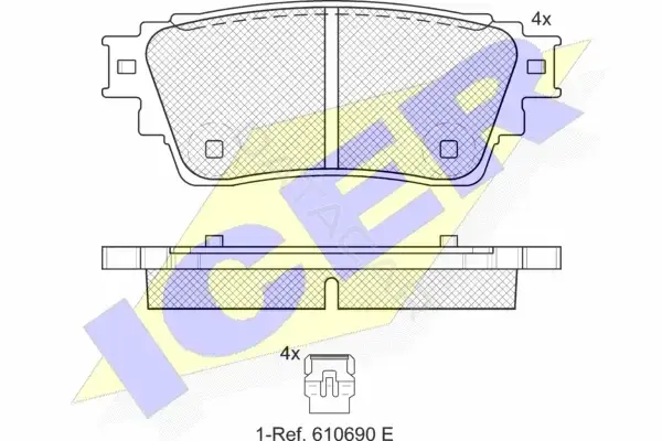 Тормозные колодки ICER 182357