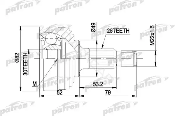 Шрус PATRON PCV1054