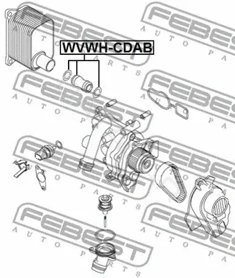 Патрубки системы охлаждения FEBEST VWWH-CDAB