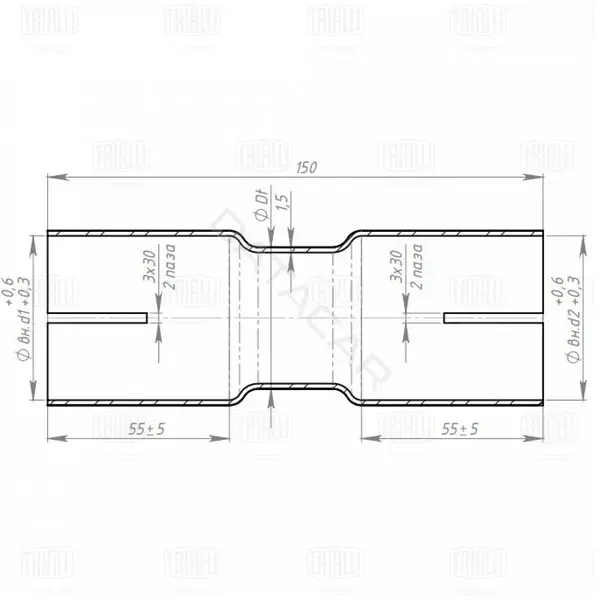 Глушитель выхлопных газов TRIALLI EMP4550